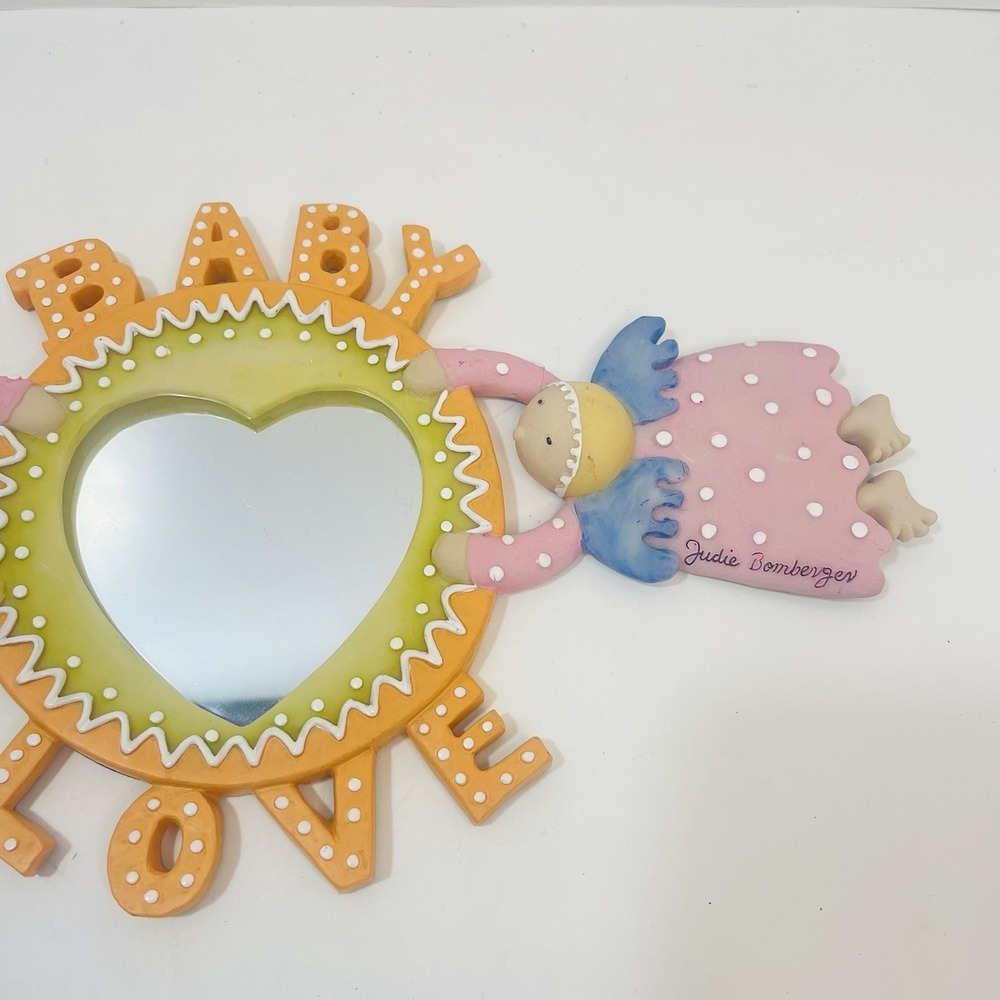 Signed Judie Bomberger Wall Hanging "Baby Love" Mirror Resin DAMAGED - Picture 3 of 9